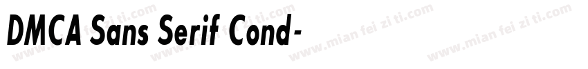 DMCA Sans Serif Cond字体转换
